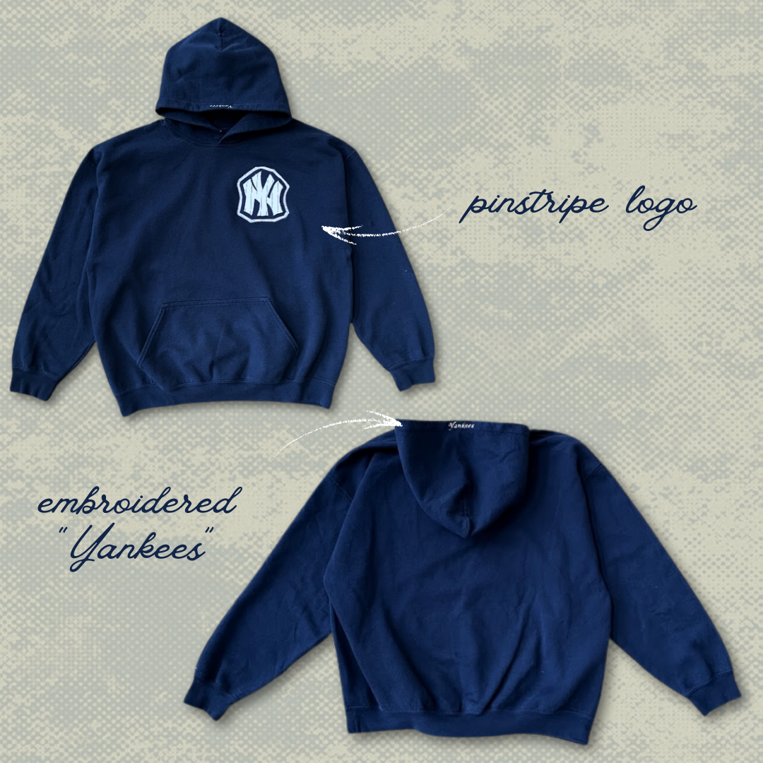 Navy Pinstripe NY Hoodie